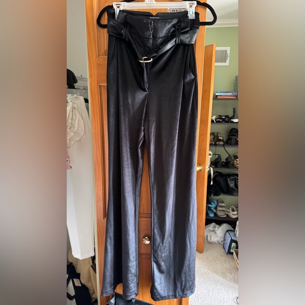 Vintage Marciano Womens Black Velvet Pant - Picture 3 of 5